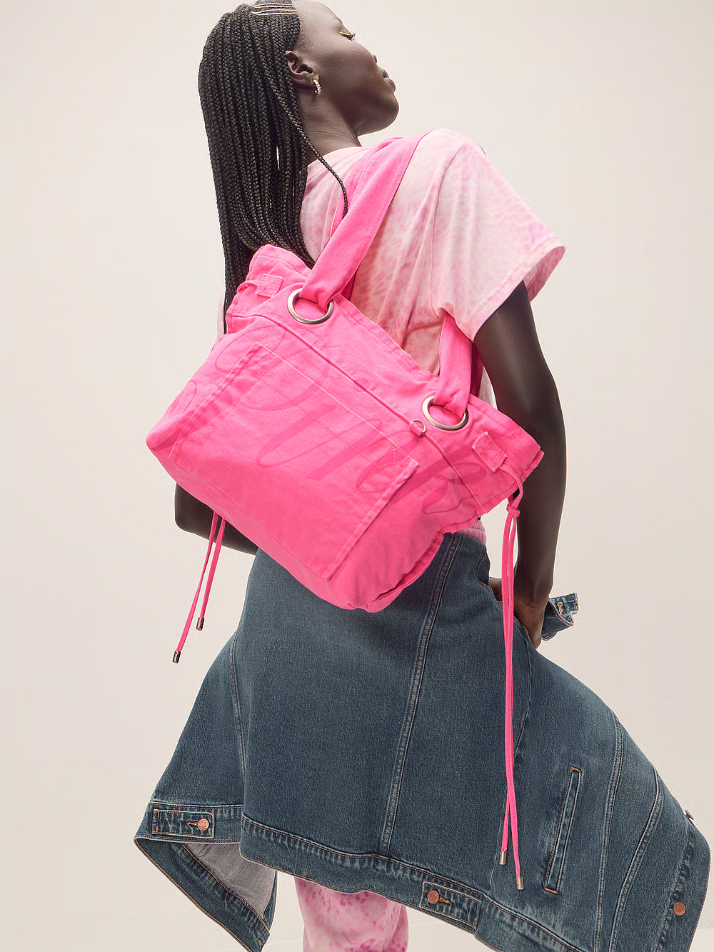 Canvas Flat-Bottom Tote Bag