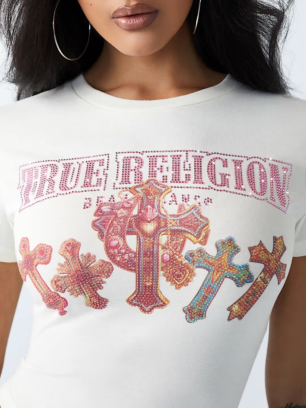 Crystal graphic baby tee