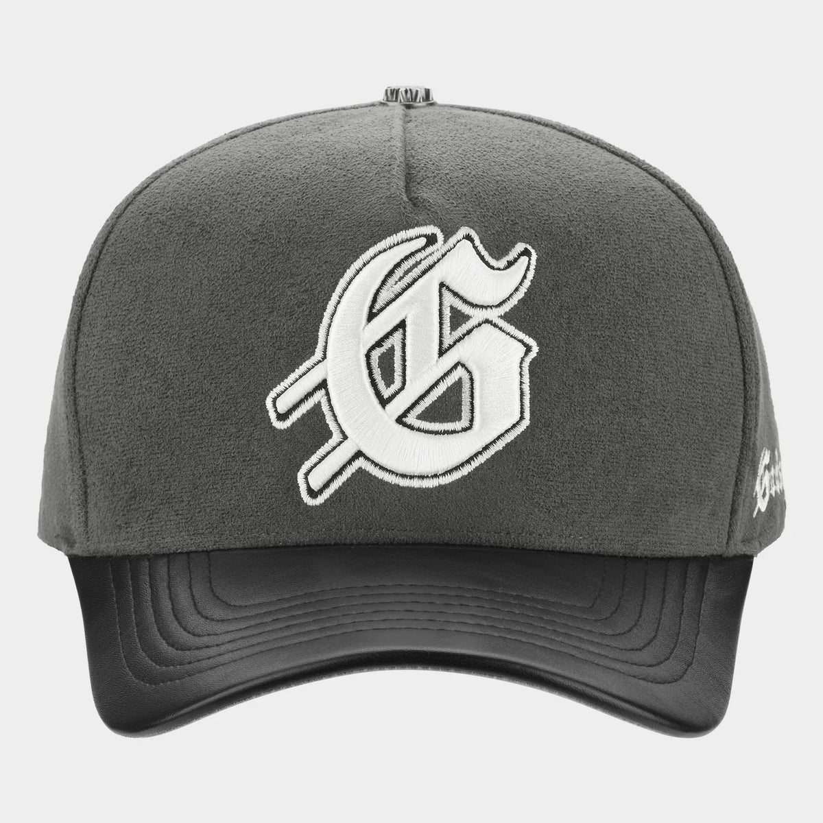 Insignia Leather/Suede Hat (Smoke/Black)
