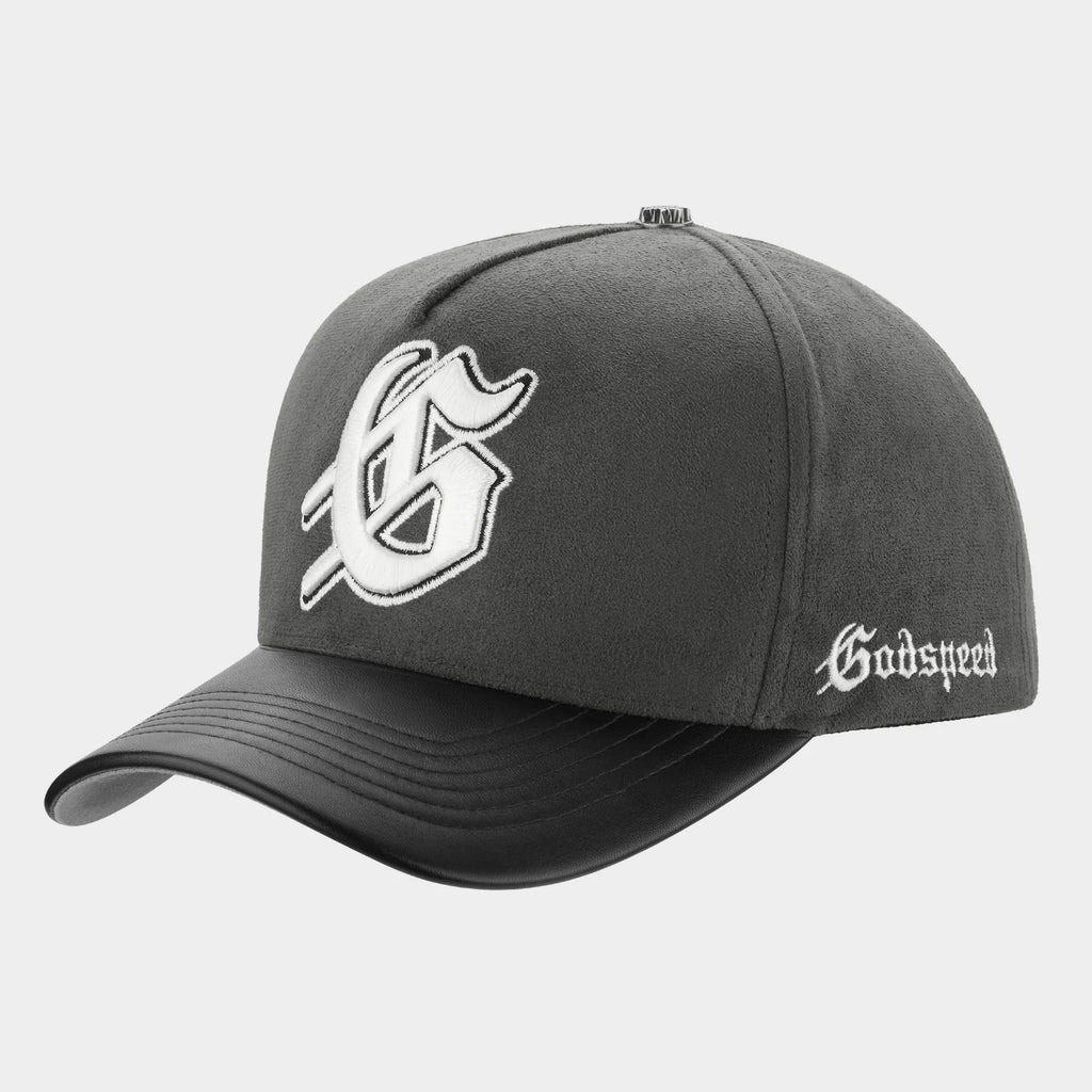 Insignia Leather/Suede Hat (Smoke/Black)