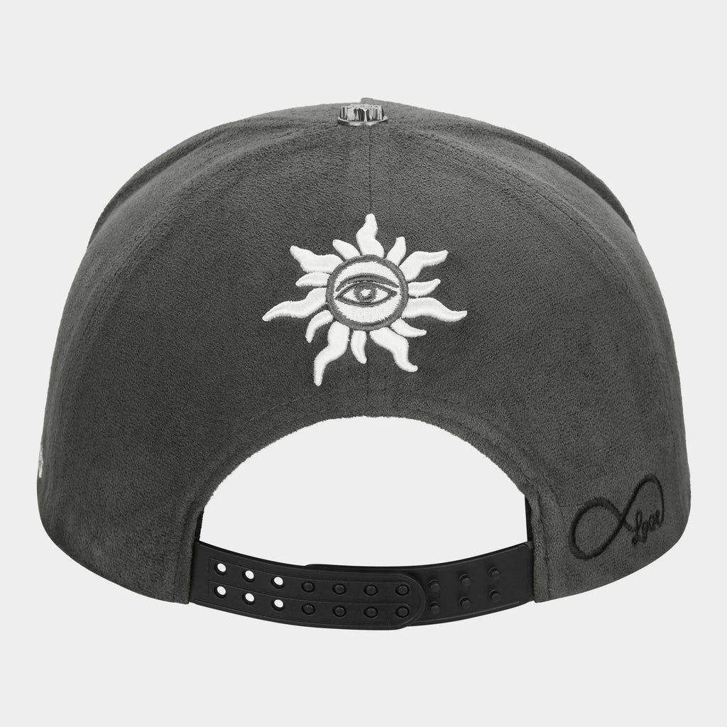 Insignia Leather/Suede Hat (Smoke/Black)