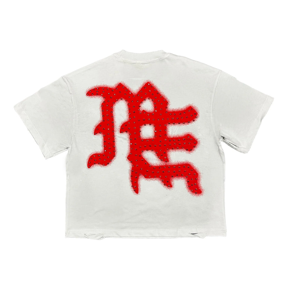 Red ‘End’ Rhinestone Tee