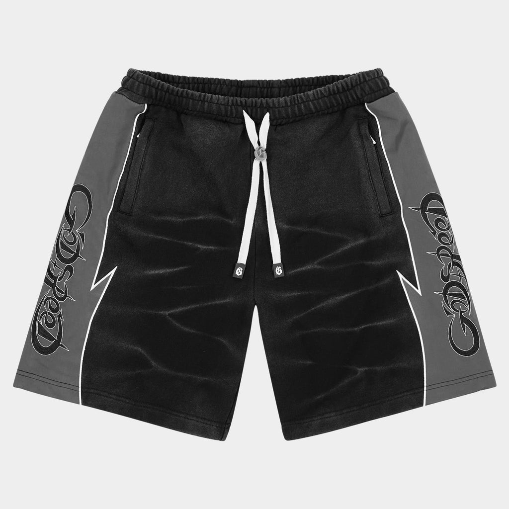 Halftime Shorts V2 (Black Acid Wash)
