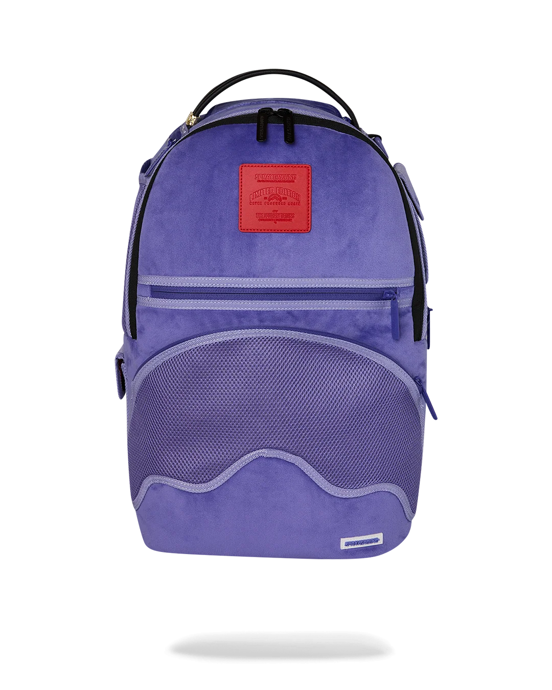 REVERSE MODE - PURPLE VELOUR TO BLACK CHECK BACKPACK