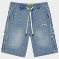GODSPEED Fémur Frayed Denim Shorts (Blue)
