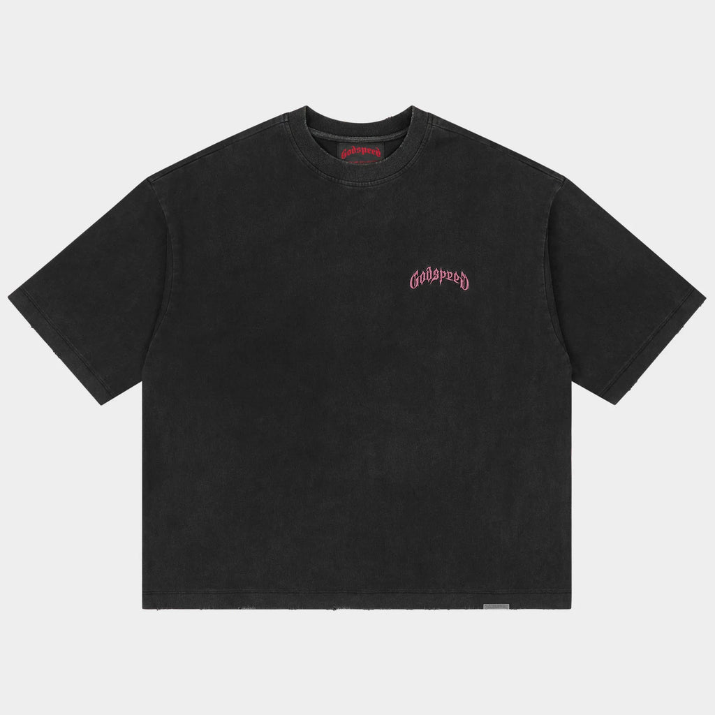 VITAL Short Set (Black Wash - Pink Logo)
