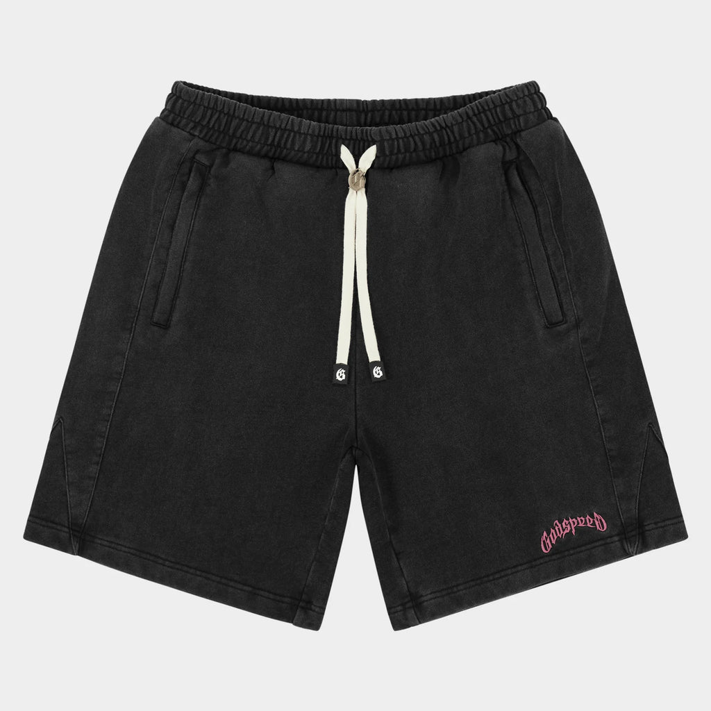 VITAL Short Set (Black Wash - Pink Logo)