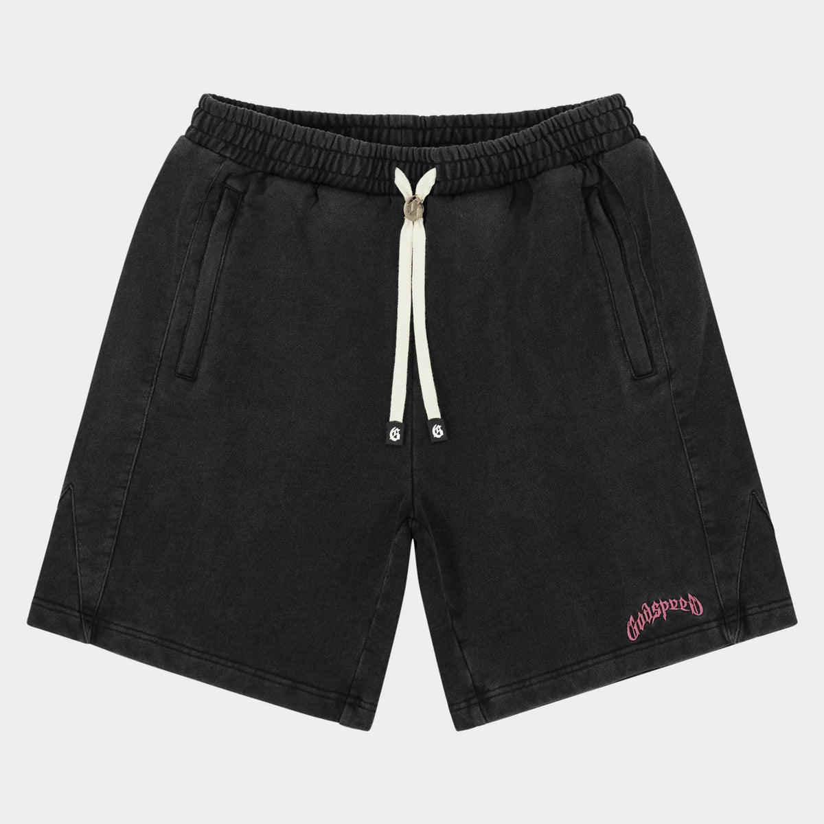VITAL Short Set (Black Wash - Pink Logo)