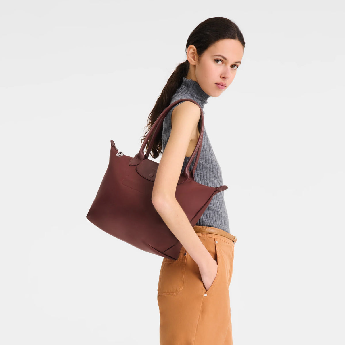Le Pliage One M Tote bag Burgundy