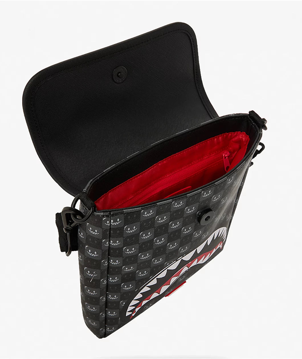 Shark In Paris Bubbly Black Messenger Bag