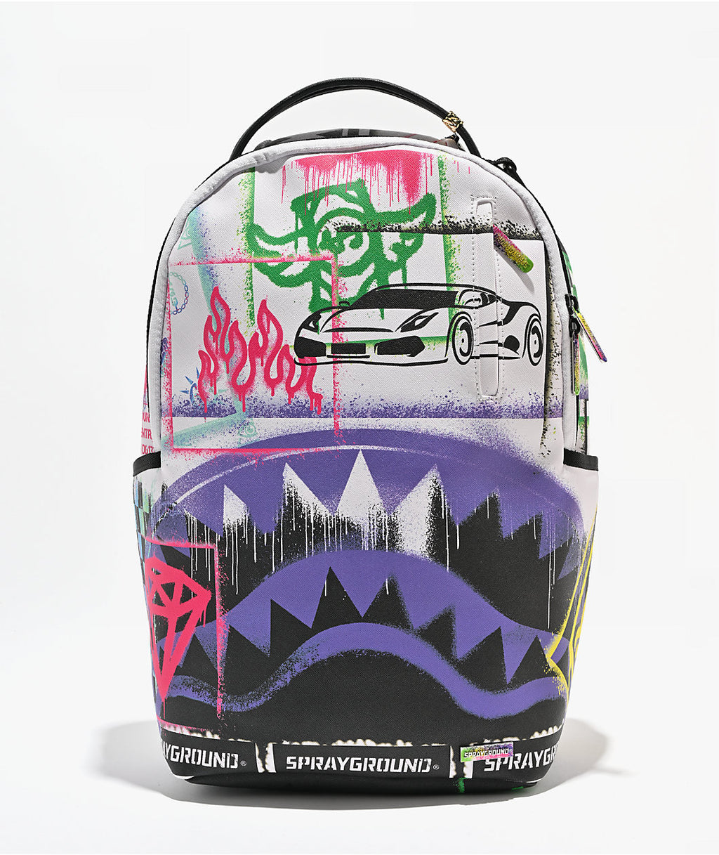 Stencil Shark Attack Split Backpack