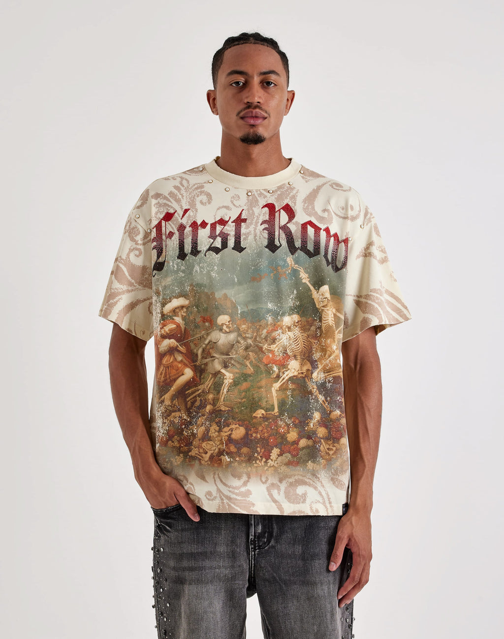 First Row Die Hard Rhinestone Tee