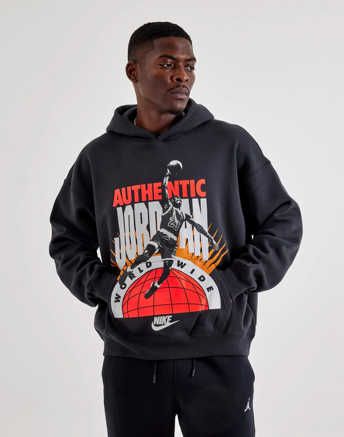 Authentic Jordan” Graphic Hoodie