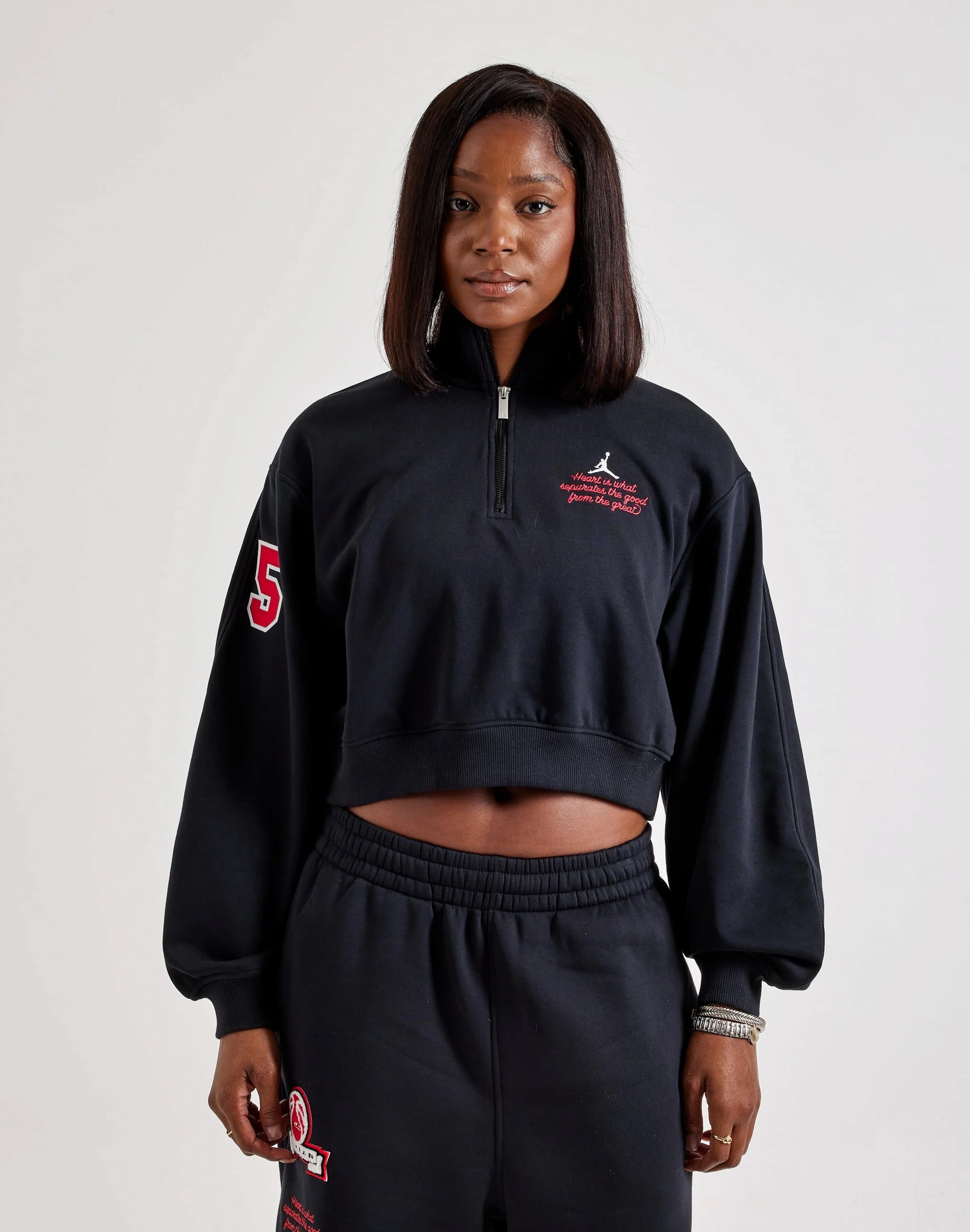 Jordan Brooklyn Fleece Cropped 1/4-Zip Top