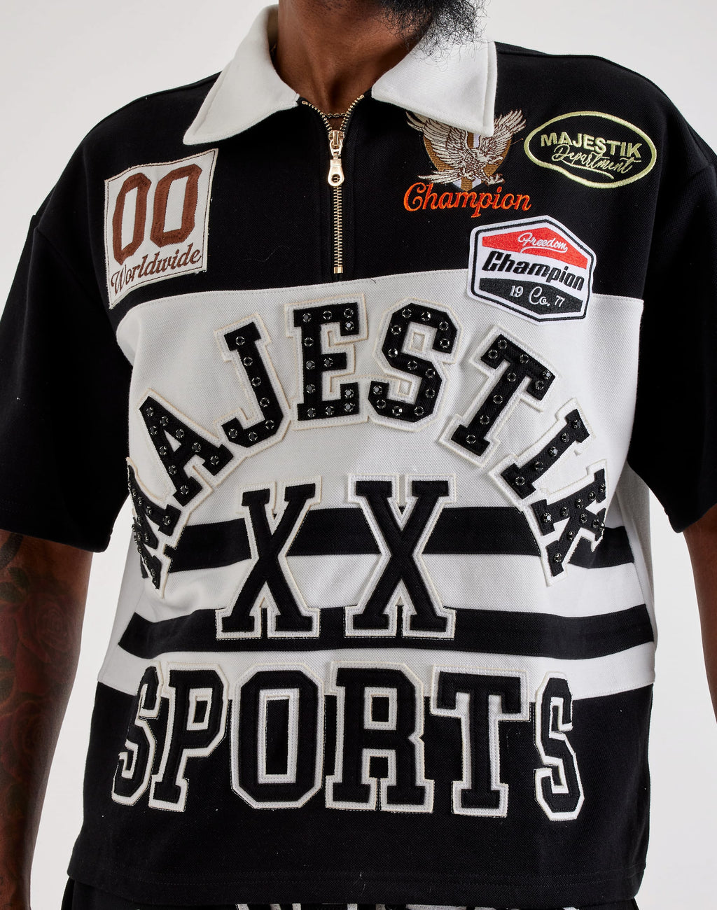 Majestik Patch Rugby Polo Shirt