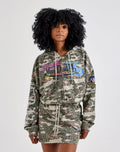 Von Dutch Cropped Full-Zip Fleece Hoodie