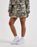 Von Dutch Raw Edge Fleece Mini Skirt