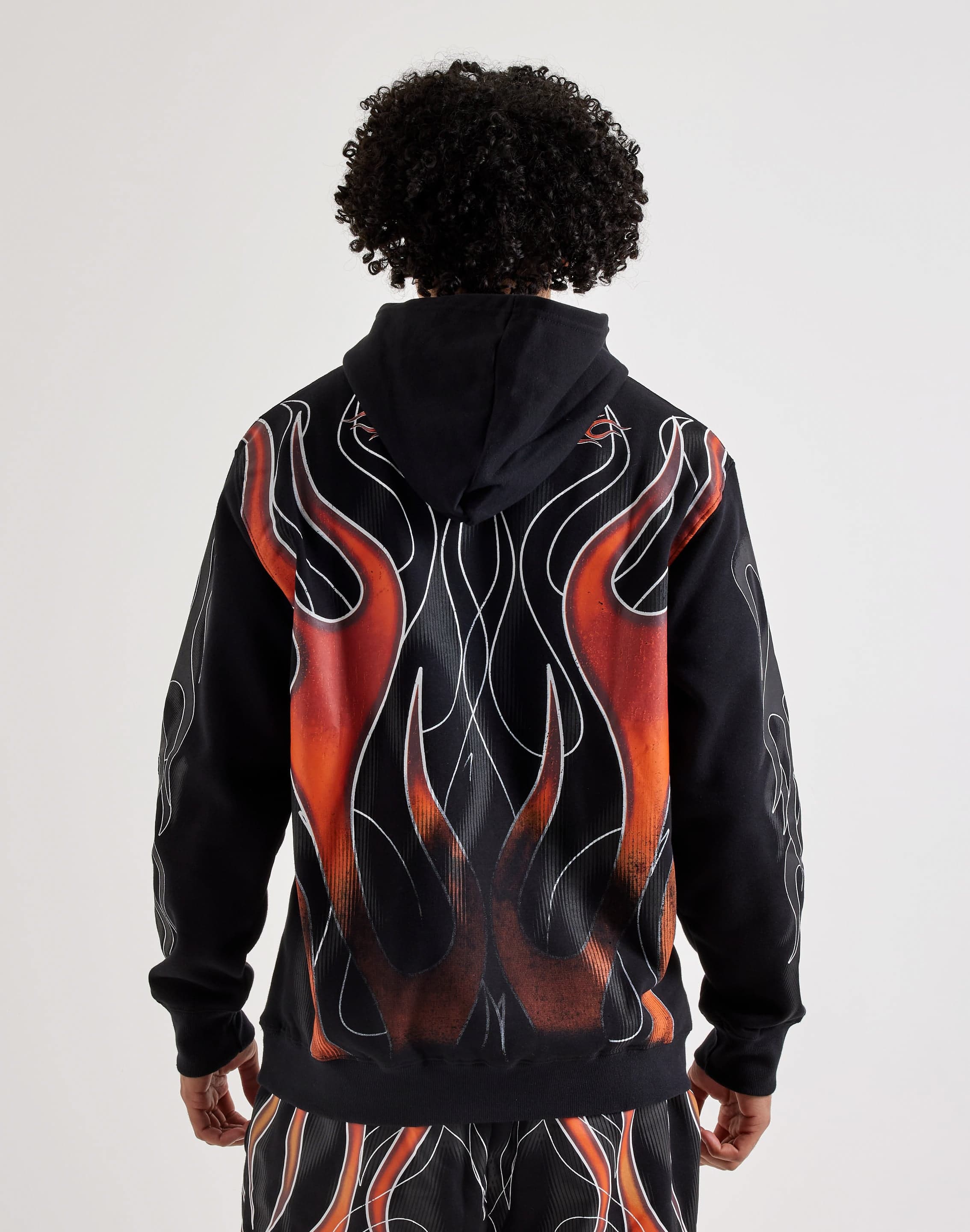 Von Dutch Allover Flame Pullover Fleece Hoodie