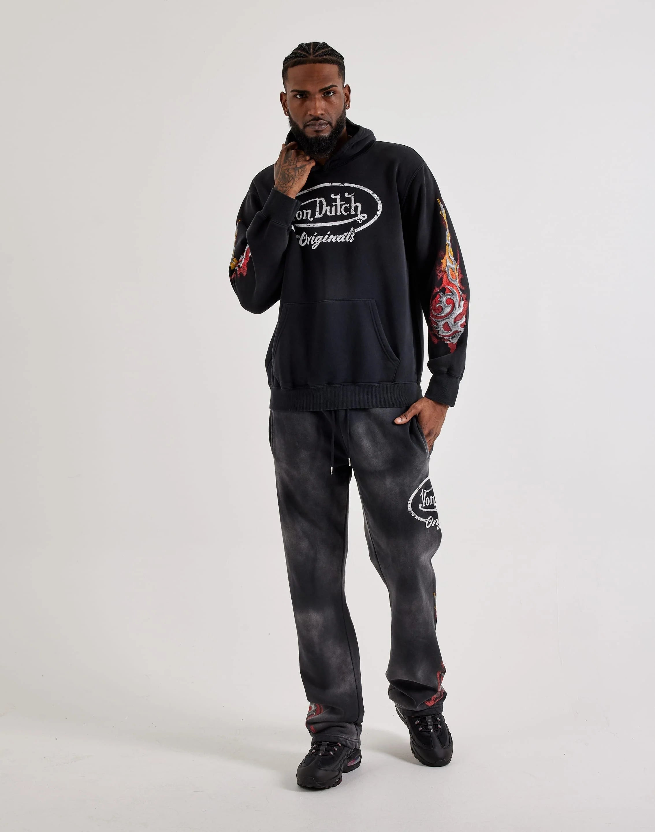 Von Dutch Originals Vintage Wash Fleece Hoodie