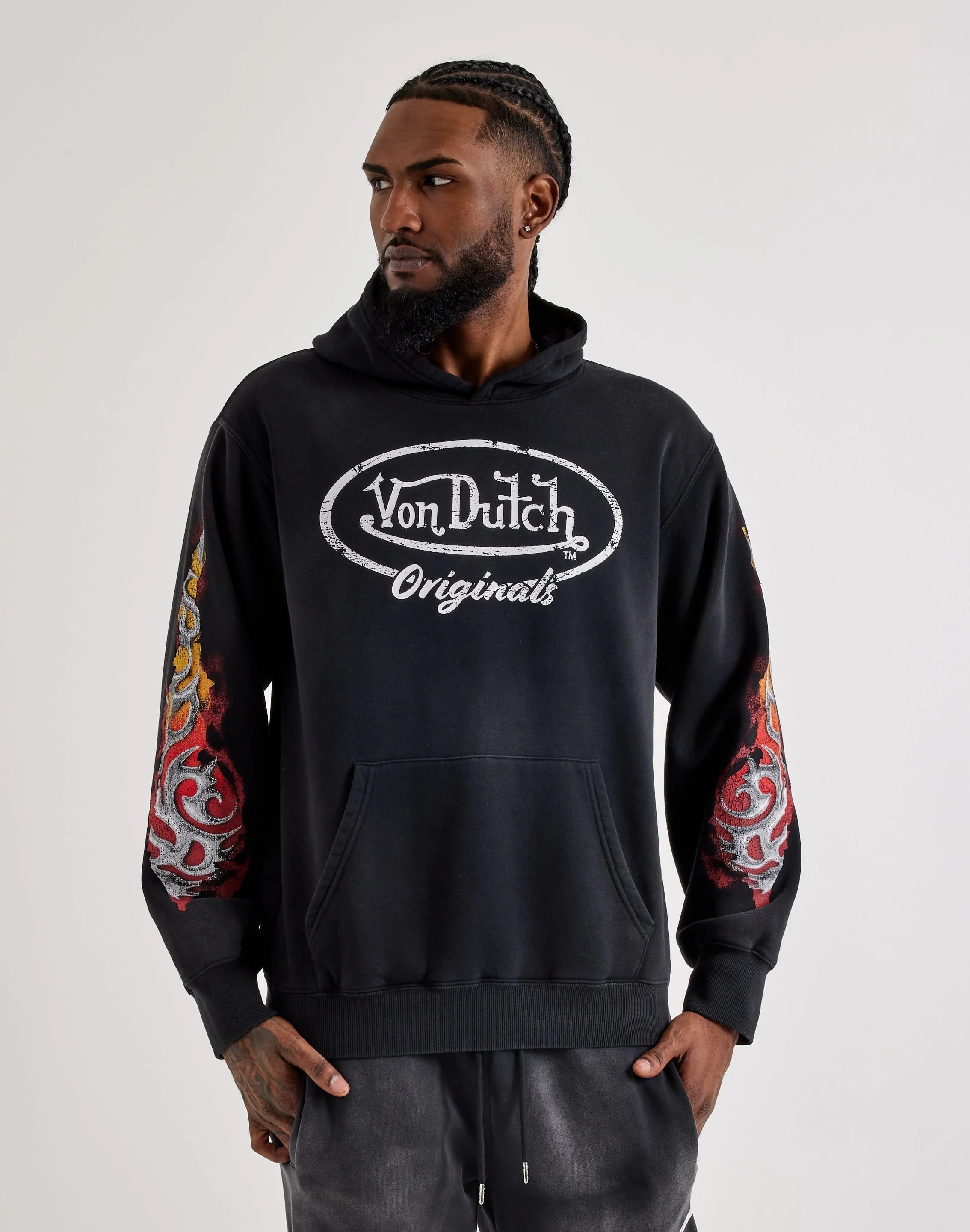 Von Dutch Originals Vintage Wash Fleece Hoodie