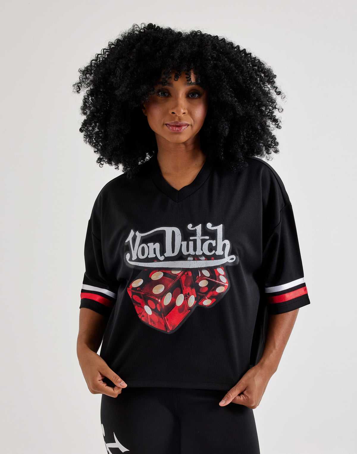 Von Dutch Flame Dice Cropped Jersey