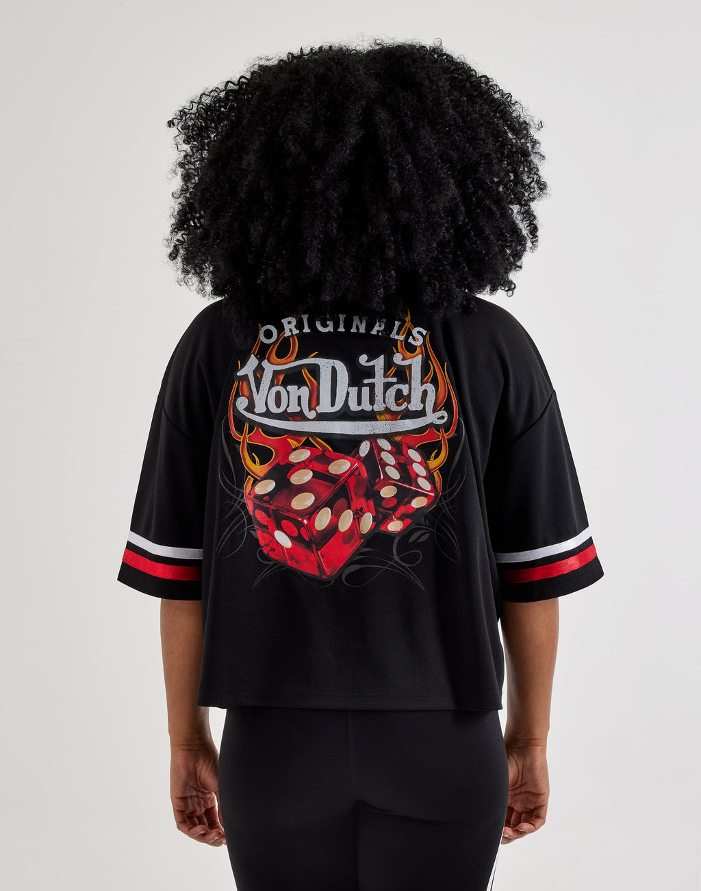 Von Dutch Flame Dice Cropped Jersey